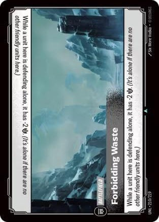 Forbidding Waste 210/219 (Unleashed)  - Foil | Good Games North