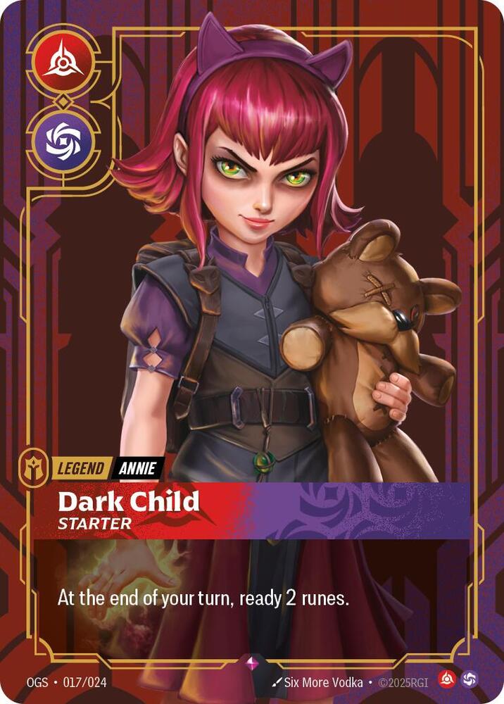 Annie - Dark Child 017/024 (Riftbound Organized Play Promotional Cards)  - Foil | Good Games North