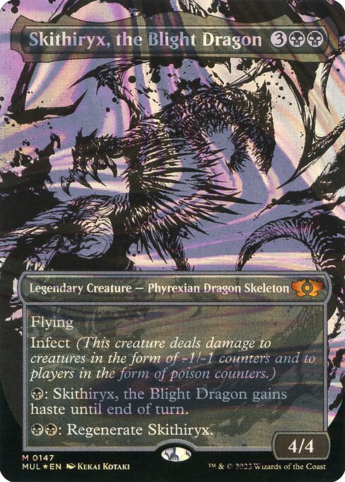 Skithiryx, the Blight Dragon 147 (March of the Machine: Multiverse Legends)  - Borderless Halo Foil | Good Games North