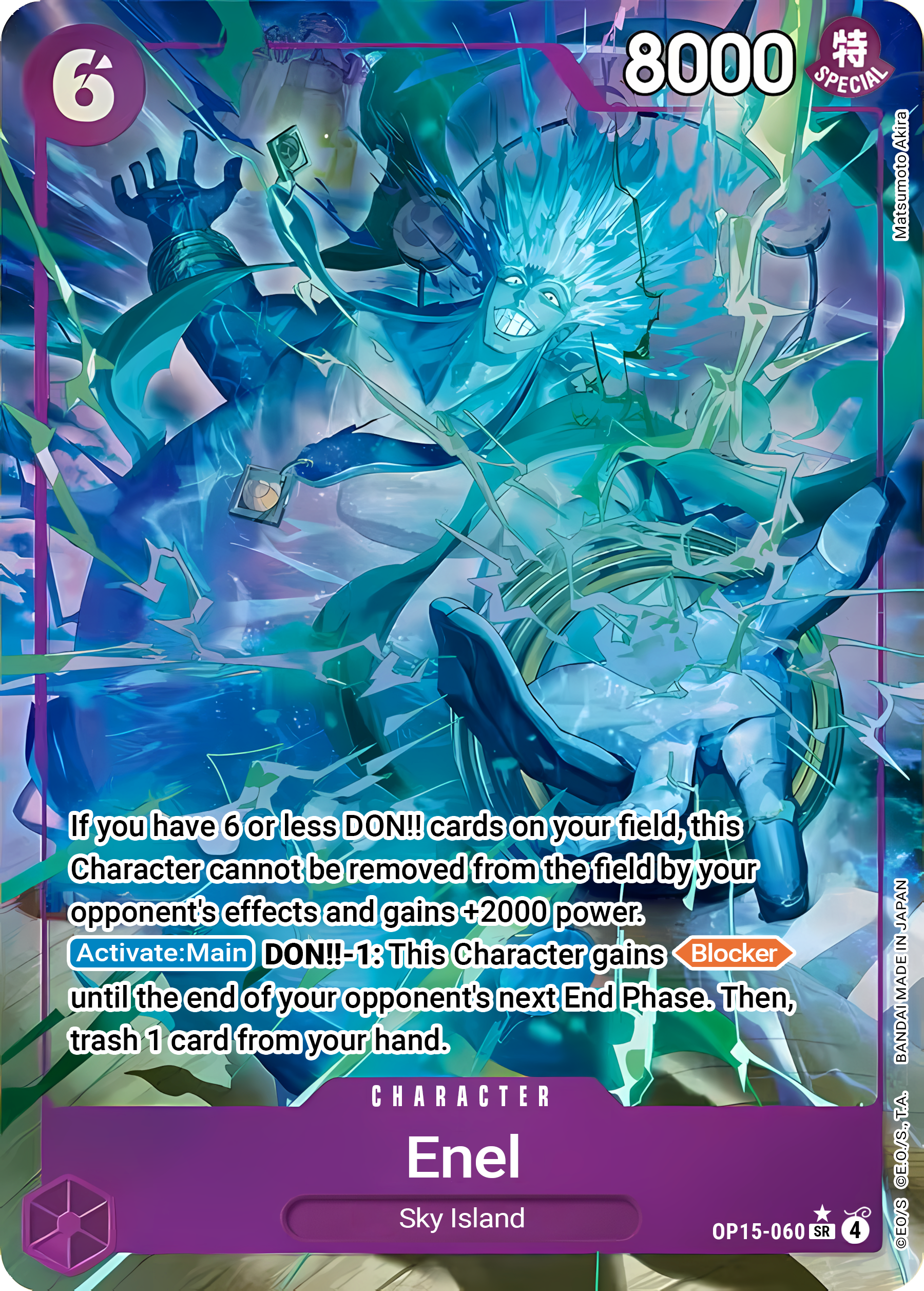 Enel OP15-060 (Adventure on Kami's Island)  - Alternate Art Foil | Good Games North