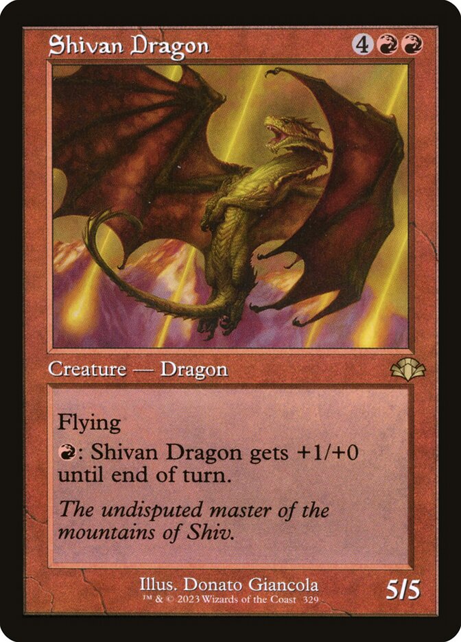 Shivan Dragon 329 (Dominaria Remastered)  - Retro | Good Games North