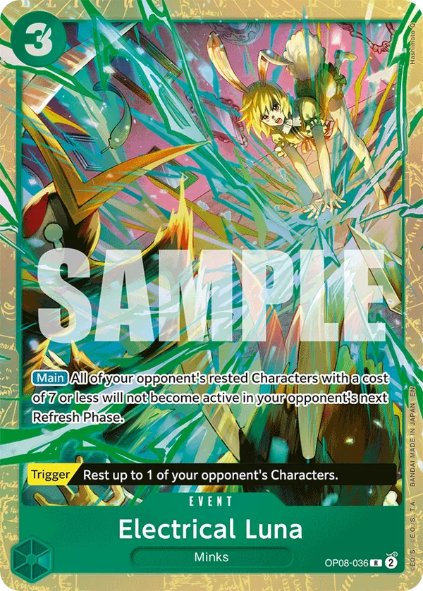 Electrical Luna (PCC Vol.5) OP08-036 (One Piece Promotion Cards)  - Alternate Art Foil | Good Games North