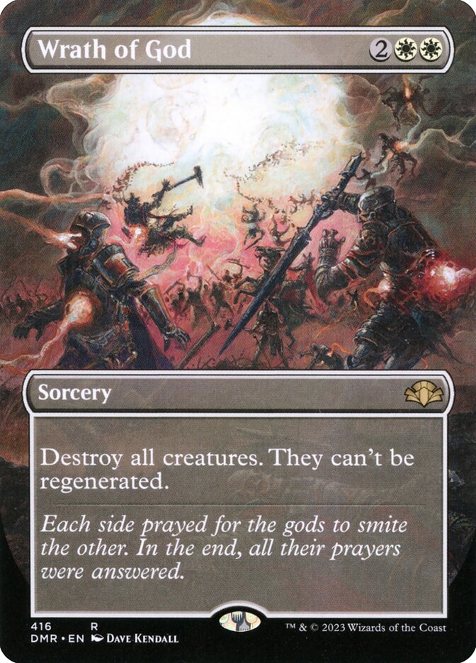 Wrath of God 416 (Dominaria Remastered)  - Borderless Foil | Good Games North