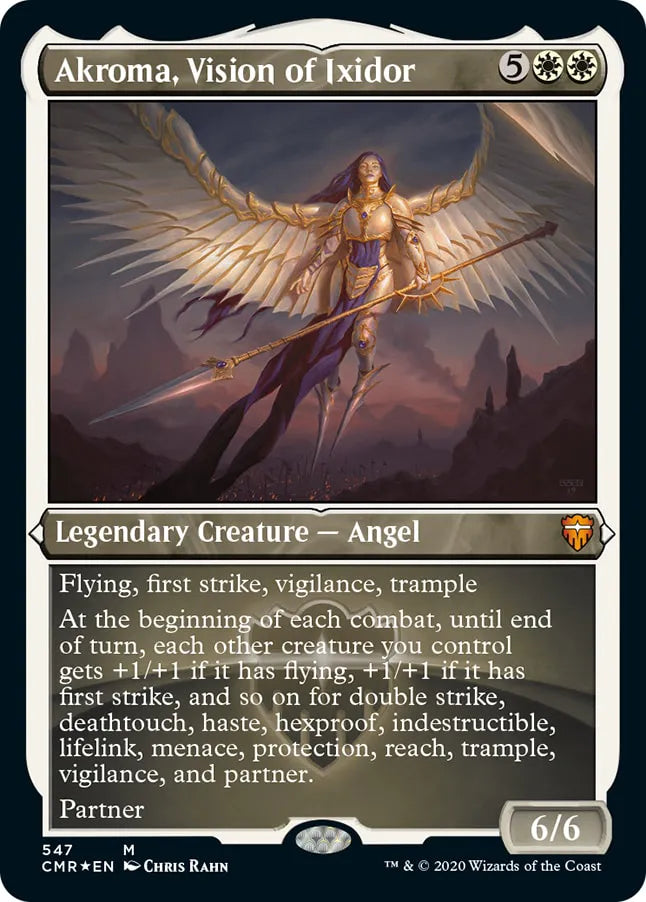 Akroma, Vision of Ixidor 547 (Commander Legends)  - Etched Foil | Good Games North