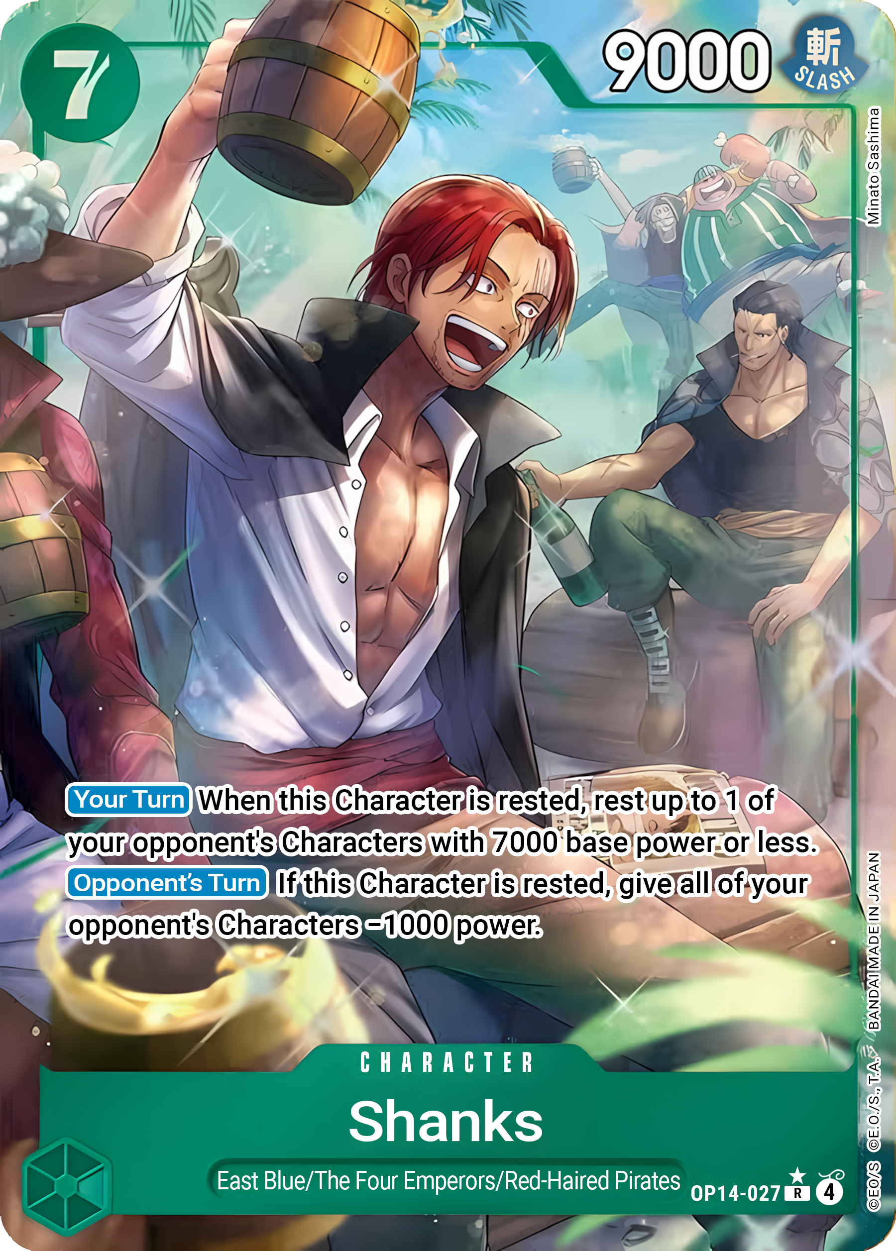 Shanks OP14-027 (The Azure Sea's Seven)  - Alternate Art Foil | Good Games North