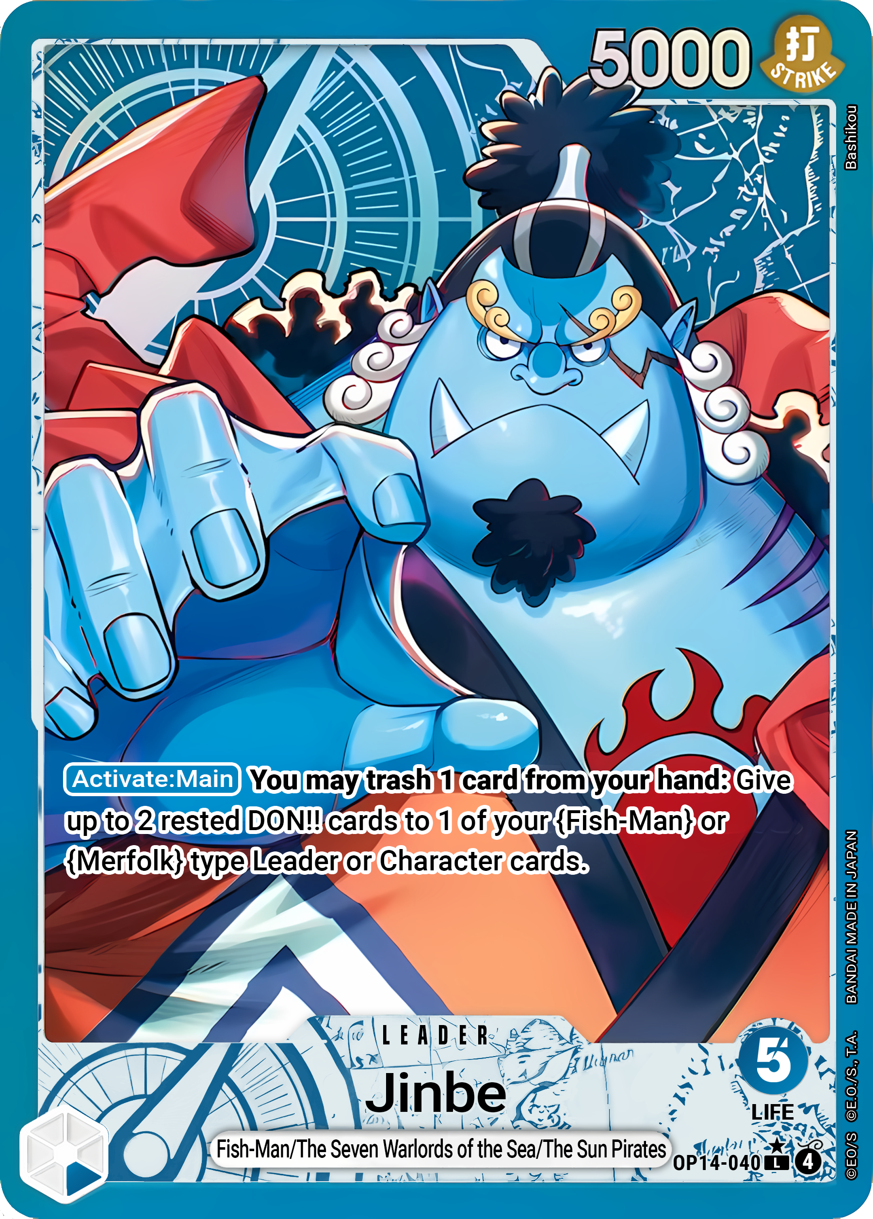 Jinbe OP14-040 (The Azure Sea's Seven)  - Alternate Art Foil | Good Games North