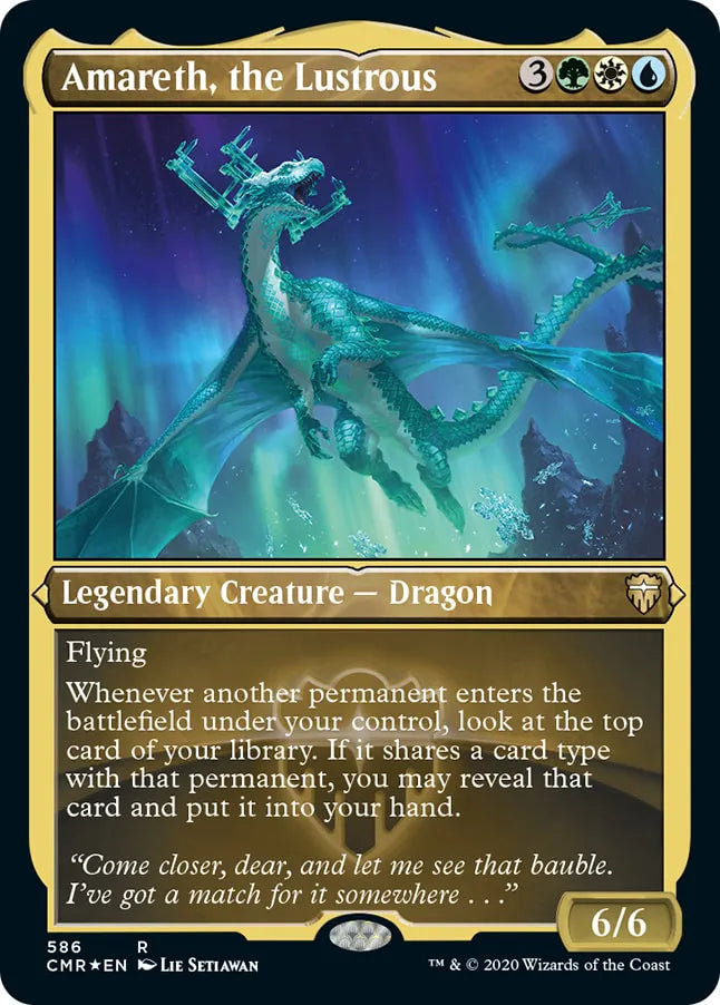 Amareth, the Lustrous 586 (Commander Legends)  - Etched Foil | Good Games North