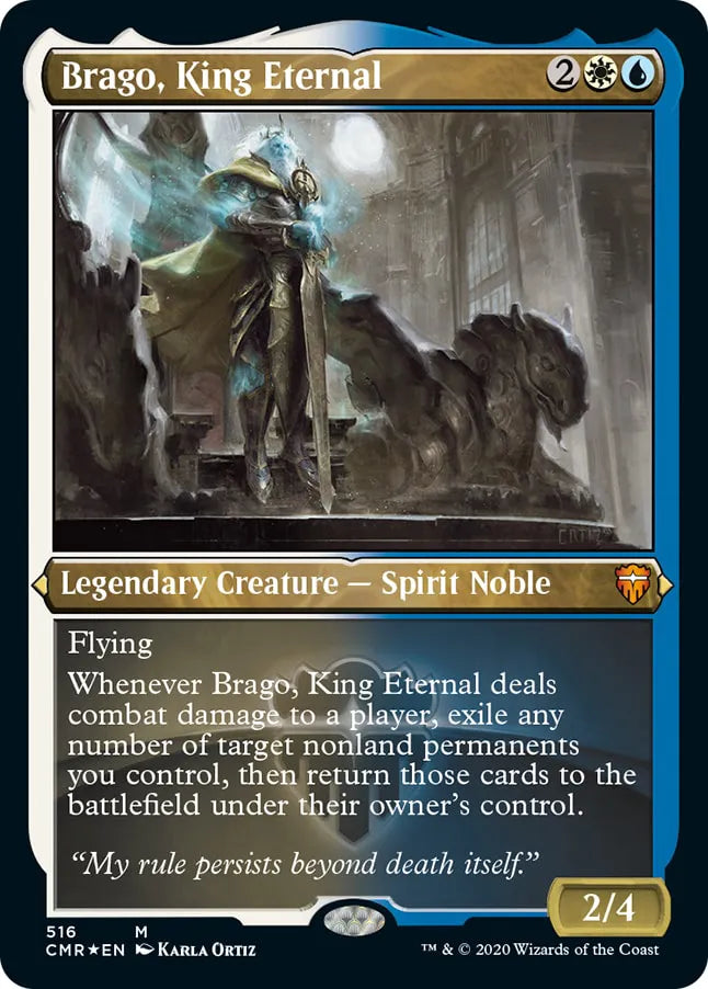 Brago, King Eternal 516 (Commander Legends)  - Etched Foil | Good Games North
