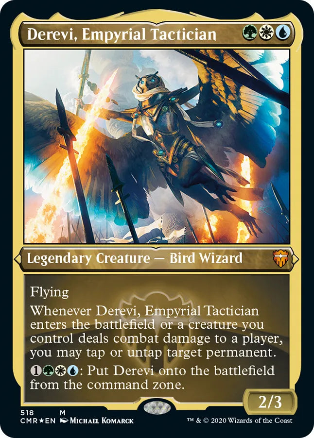 Derevi, Empyrial Tactician 518 (Commander Legends)  - Etched Foil | Good Games North
