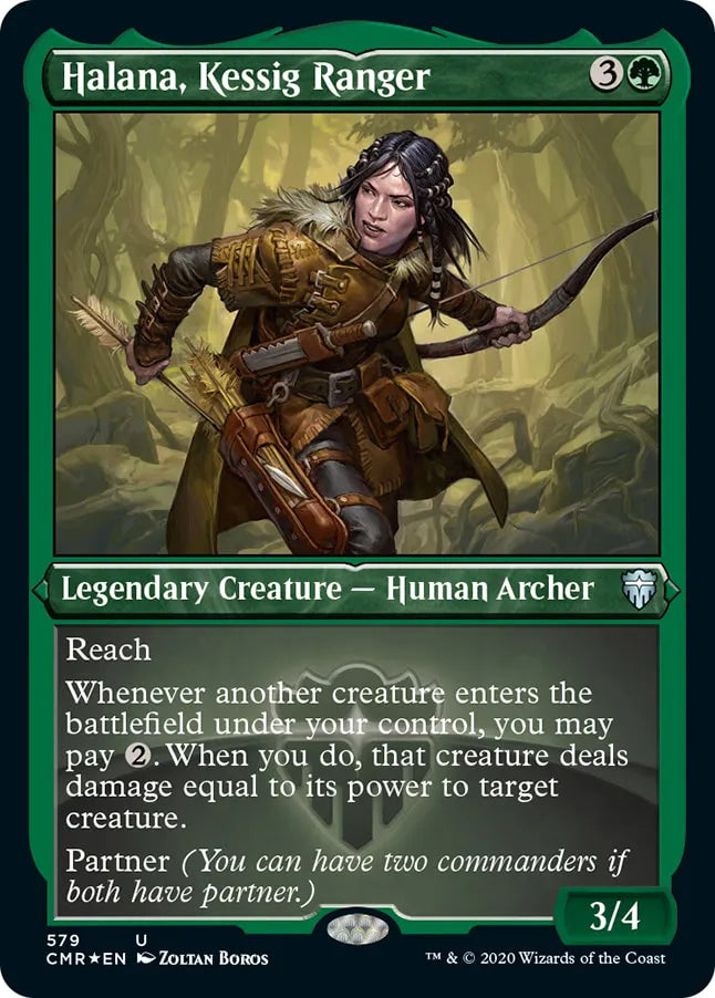 Halana, Kessig Ranger 579 (Commander Legends)  - Etched Foil | Good Games North