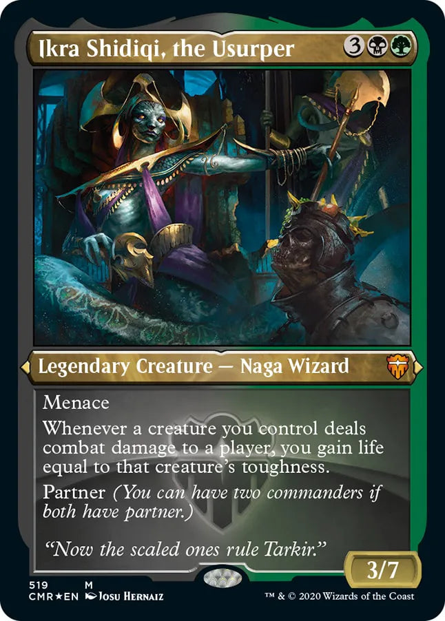 Ikra Shidiqi, the Usurper 519 (Commander Legends)  - Etched Foil | Good Games North