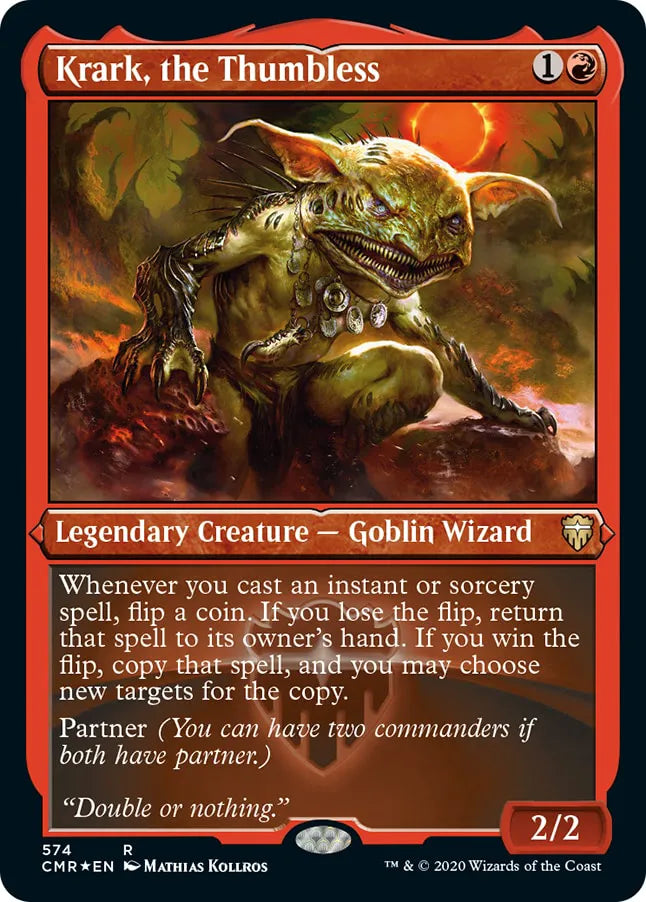 Krark, the Thumbless 574 (Commander Legends)  - Etched Foil | Good Games North