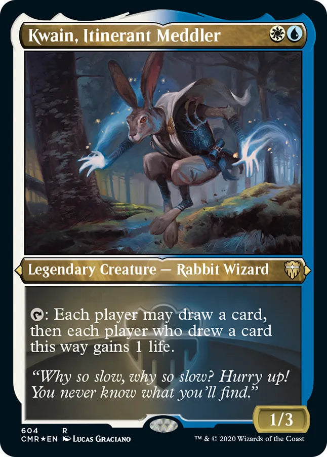 Kwain, Itinerant Meddler 604 (Commander Legends)  - Etched Foil | Good Games North