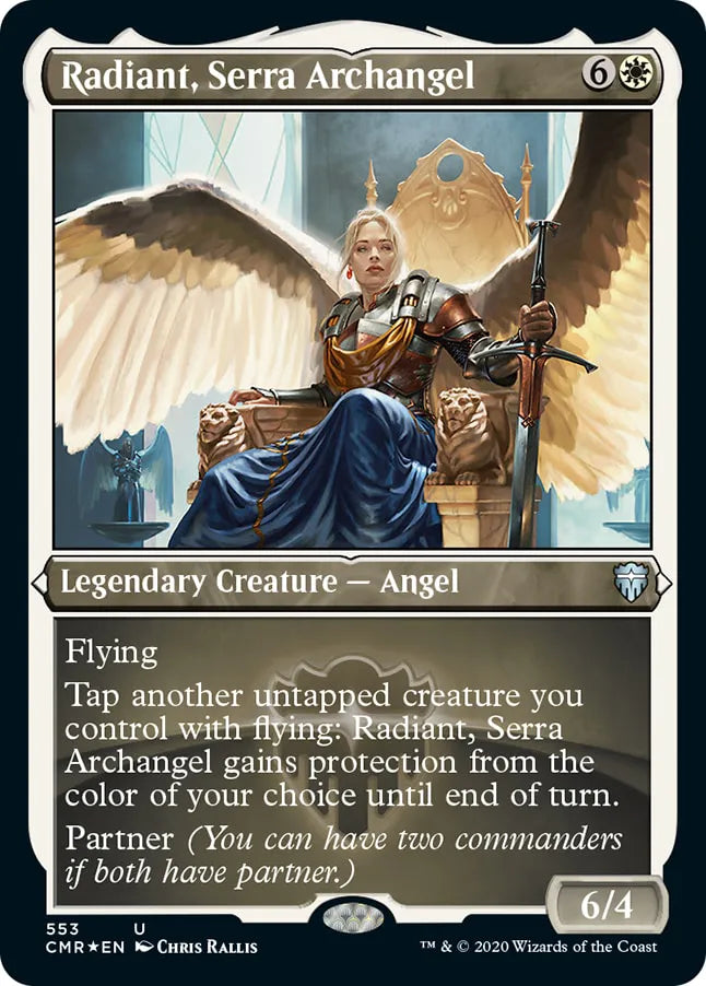 Radiant, Serra Archangel 553 (Commander Legends)  - Etched Foil | Good Games North