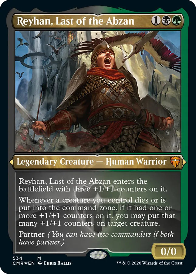Reyhan, Last of the Abzan 534 (Commander Legends)  - Etched Foil | Good Games North