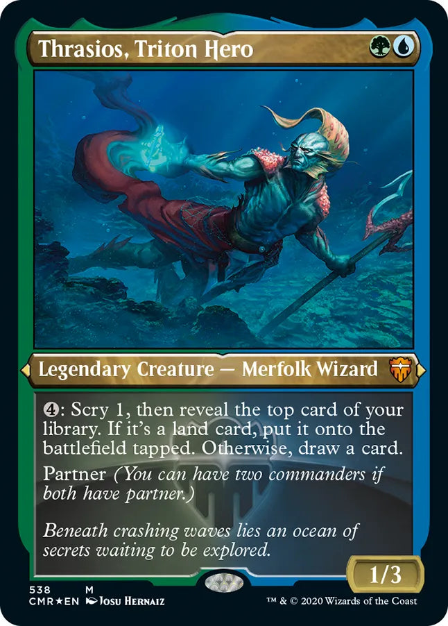 Thrasios, Triton Hero 538 (Commander Legends)  - Etched Foil | Good Games North