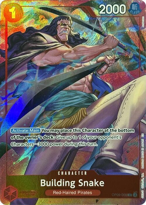 Building Snake (PCC Vol.4) OP09-008 (One Piece Promotion Cards)  - Alternate Art Foil | Good Games North