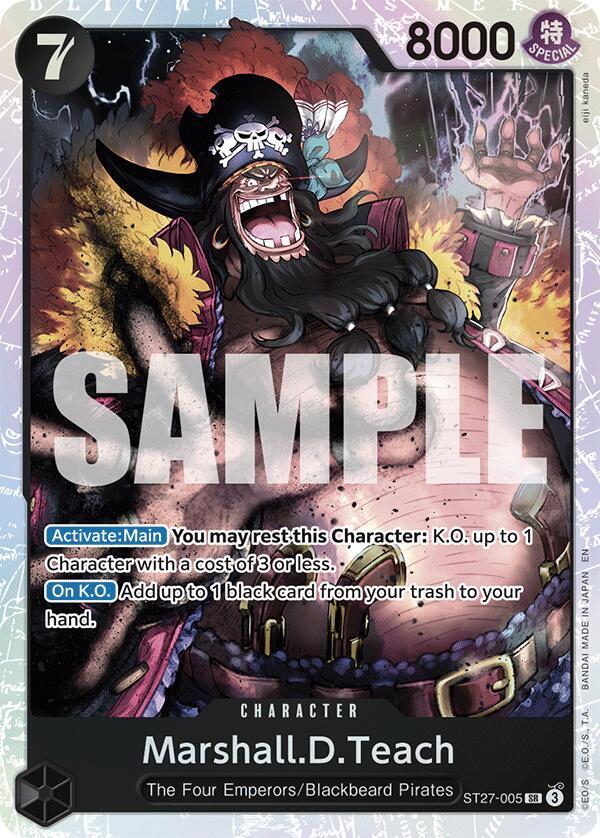 Marshall.D.Teach ST27-005 (Starter Deck 27: BLACK Marshall.D.Teach)  - Foil | Good Games North