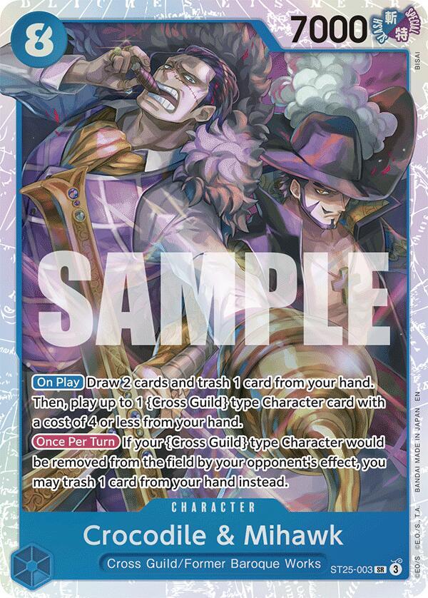 Crocodile & Mihawk ST25-003 (Starter Deck 25: BLUE Buggy)  - Foil | Good Games North