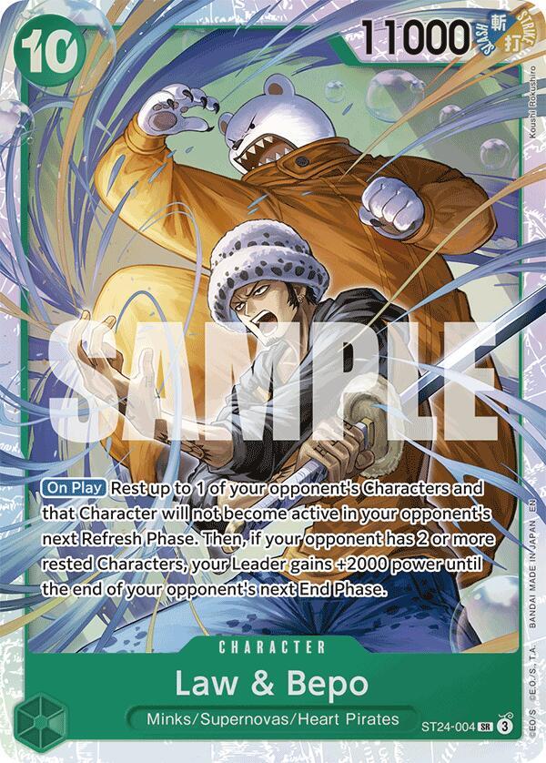 Law & Bepo ST24-004 (Starter Deck 24: GREEN Jewelry Bonney)  - Foil | Good Games North