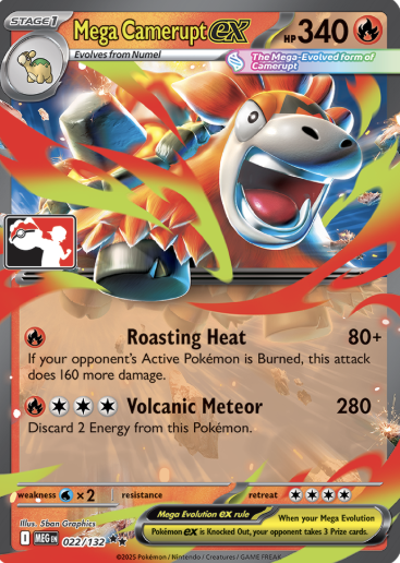Mega Camerupt ex Series 8 022/132 (Prize Pack Series Cards)  - Holofoil | Good Games North