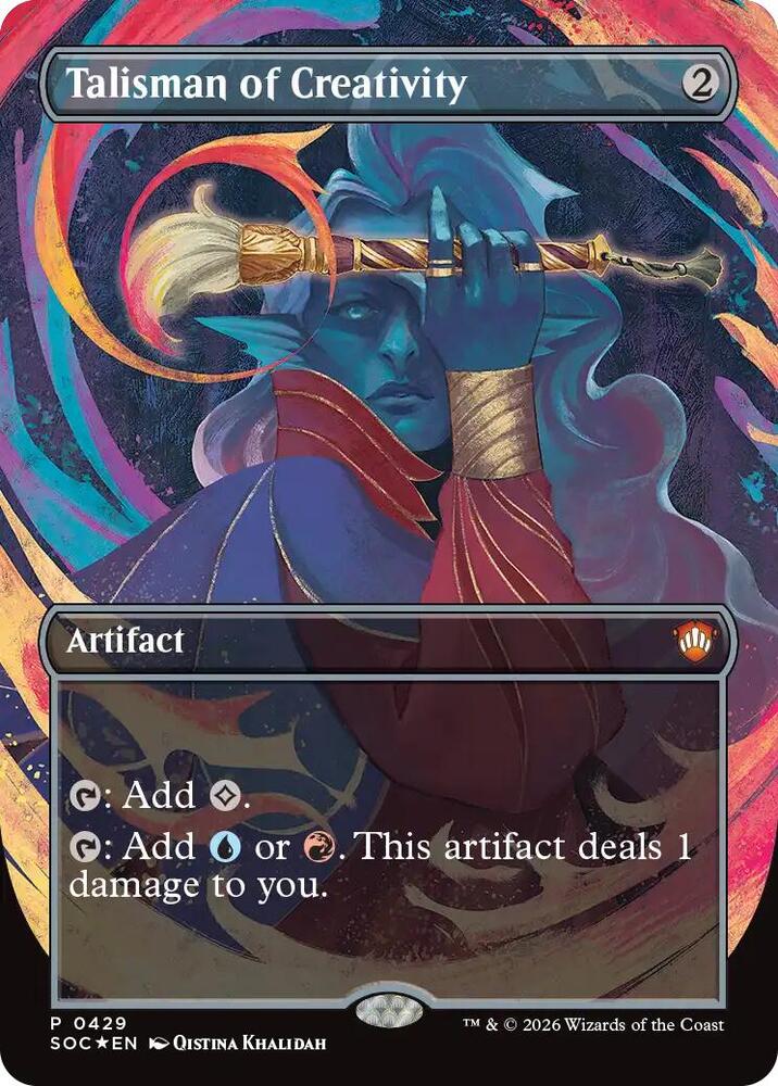 Talisman of Creativity 429 (Commander: Secrets of Strixhaven)  - Borderless Foil | Good Games North