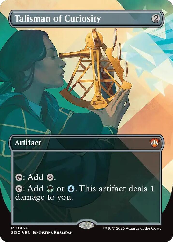 Talisman of Curiosity 430 (Commander: Secrets of Strixhaven)  - Borderless Foil | Good Games North