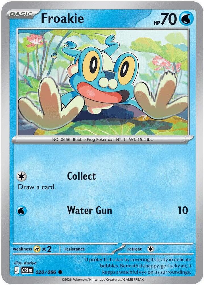 Froakie 020/086 (ME04: Chaos Rising)  - Reverse Holofoil | Good Games North