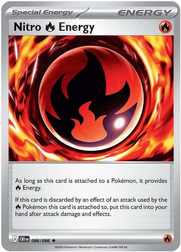 Nitro Fire Energy 086/086 (ME04: Chaos Rising)  - Holofoil | Good Games North