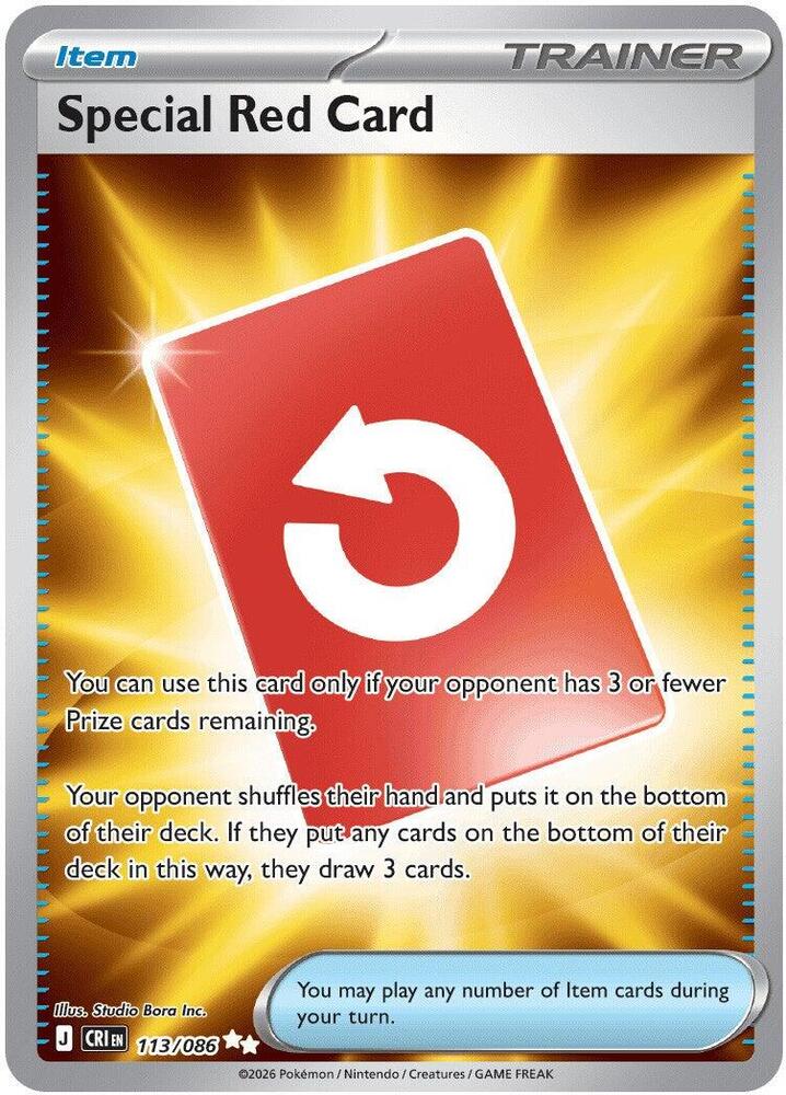 Special Red Card 113/086 (ME04: Chaos Rising)  - Holofoil | Good Games North