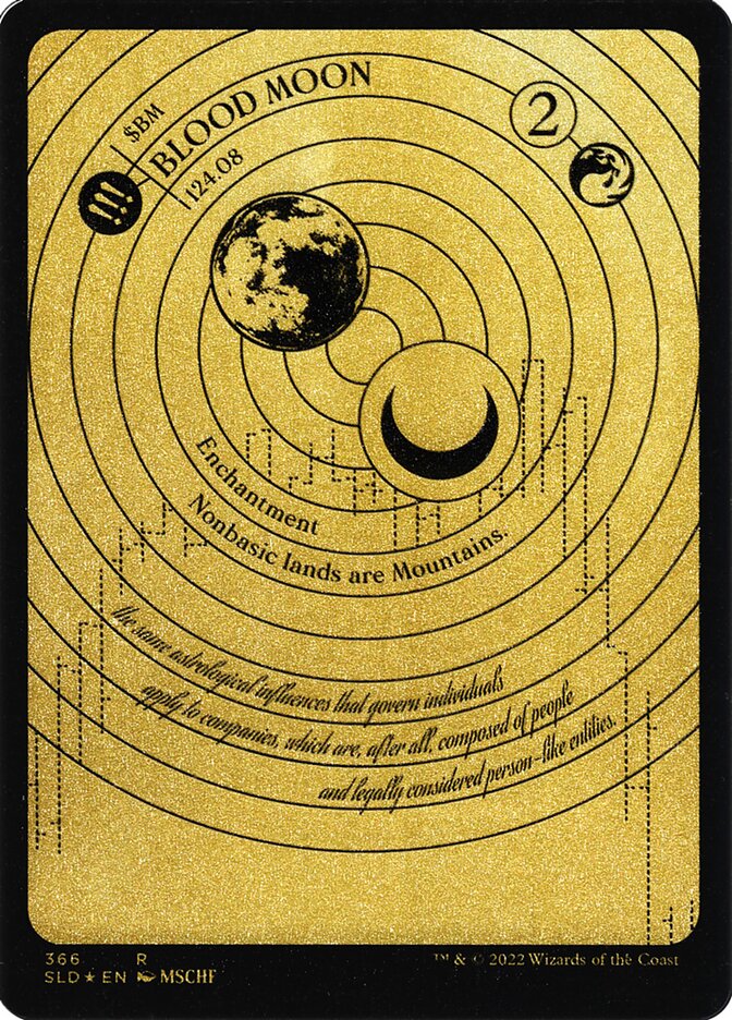 Blood Moon 366 (Secret Lair Drop Series)  - Borderless Gold Etched Foil | Good Games North