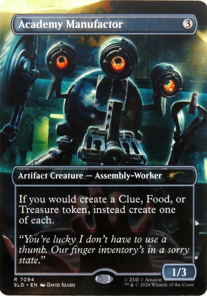 Academy Manufactor 7094/1 (Secret Lair Drop Series)  - Borderless Foil | Good Games North