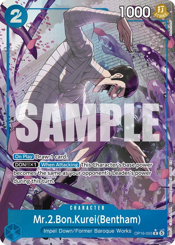 Mr.2.Bon.Kurei(Bentham) OP16-055 (The Time of Battle)  - Alternate Art Foil | Good Games North
