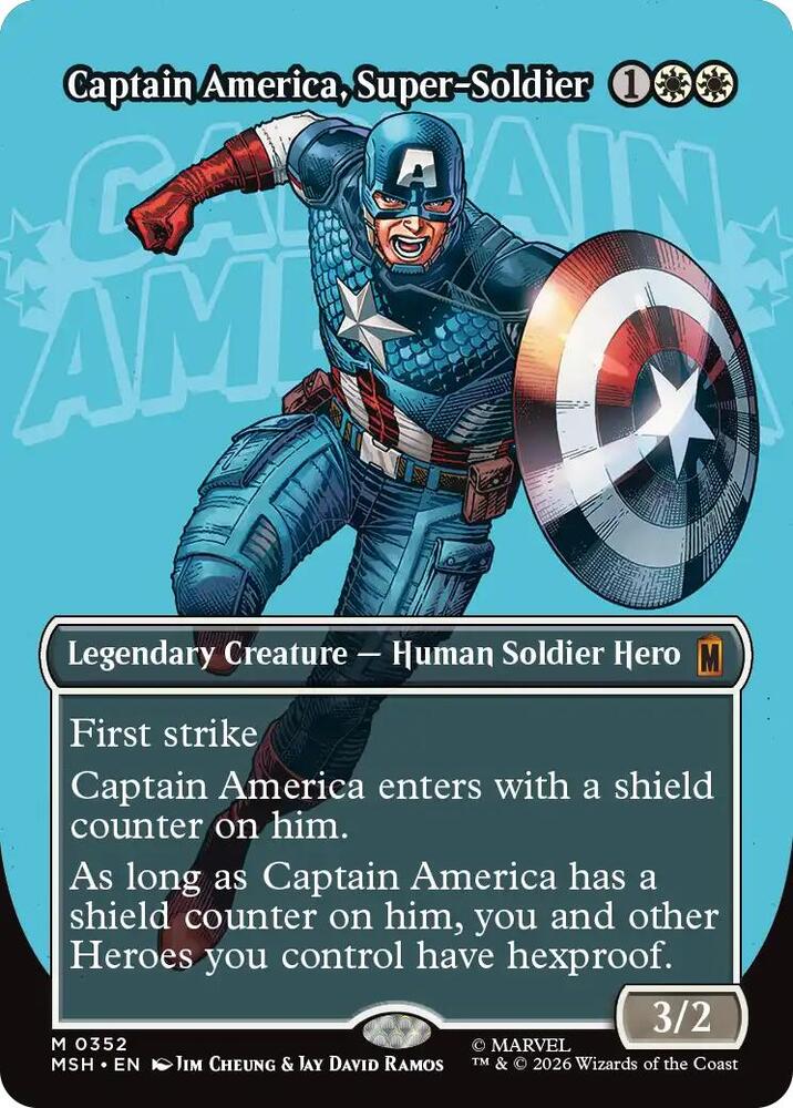 Captain America, Super-Soldier 352 (Marvel Super Heroes)  - Borderless Foil | Good Games North