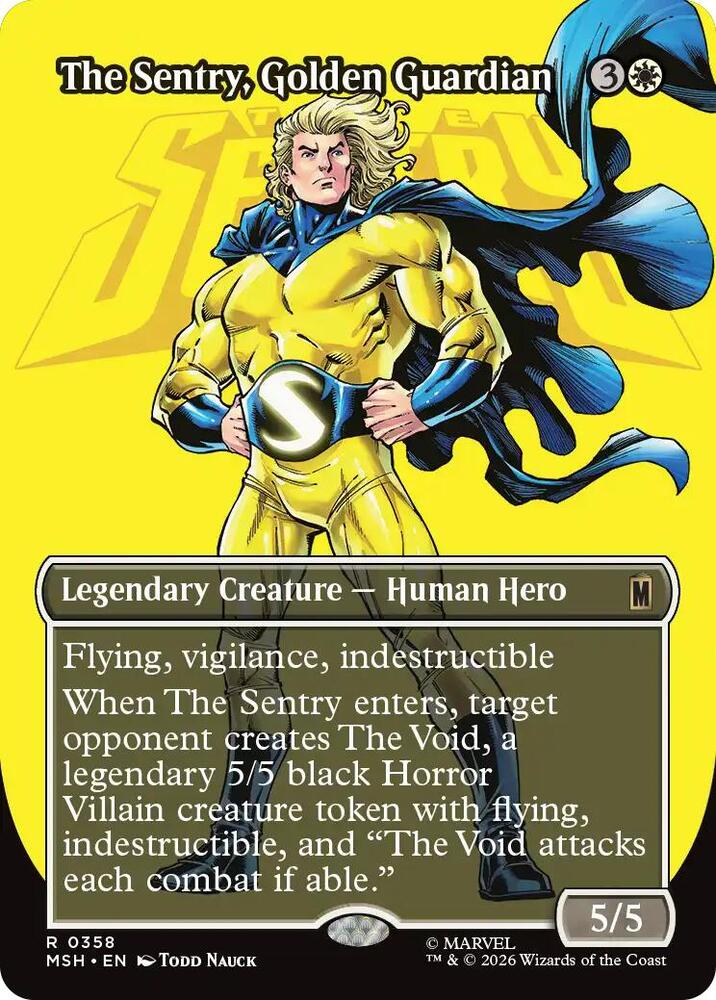 The Sentry, Golden Guardian 358 (Marvel Super Heroes)  - Borderless Foil | Good Games North