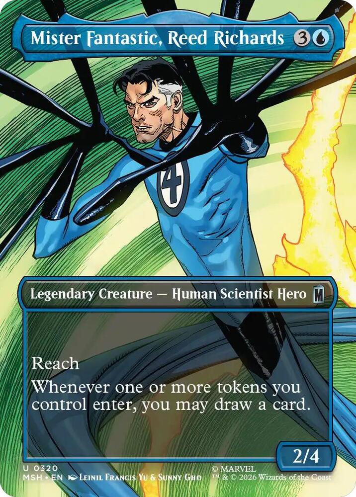 Mister Fantastic, Reed Richards 320 (Marvel Super Heroes)  - Borderless Foil | Good Games North