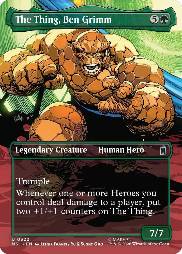 The Thing, Ben Grimm 322 (Marvel Super Heroes)  - Borderless Foil | Good Games North