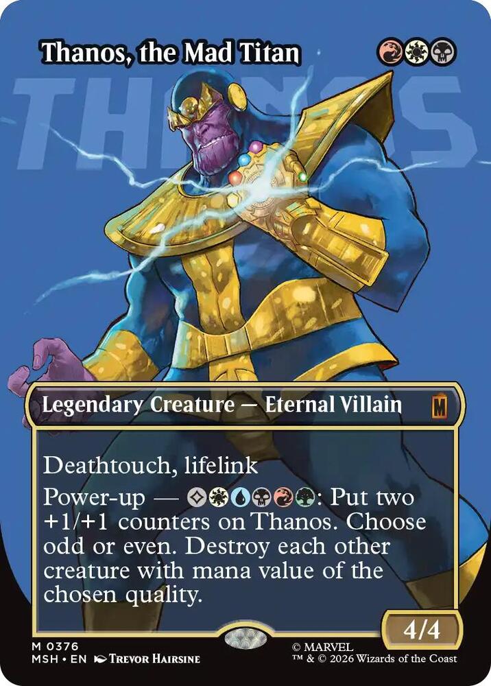 Thanos the Mad Titan Borderless 0376 376 (Marvel Super Heroes)  - Borderless Foil | Good Games North
