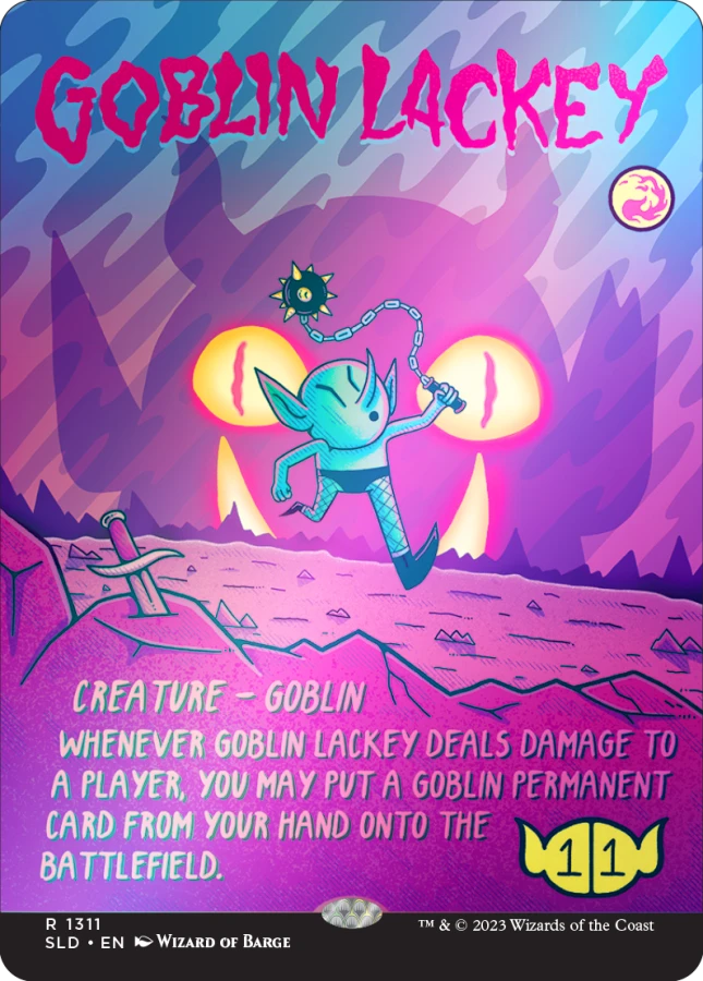 Goblin Lackey 1311 (Secret Lair Drop Series)  - Borderless Rainbow Foil | Good Games North