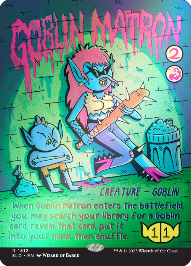 Goblin Matron 1312★/1 (Secret Lair Drop Series)  - Borderless Rainbow Foil | Good Games North