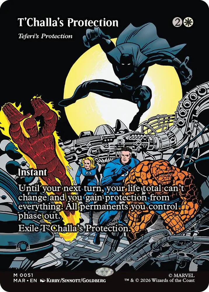 T'Challa's Protection // Teferi's Protection 51 (Marvel Universe Eternal-Legal)  - Borderless | Good Games North