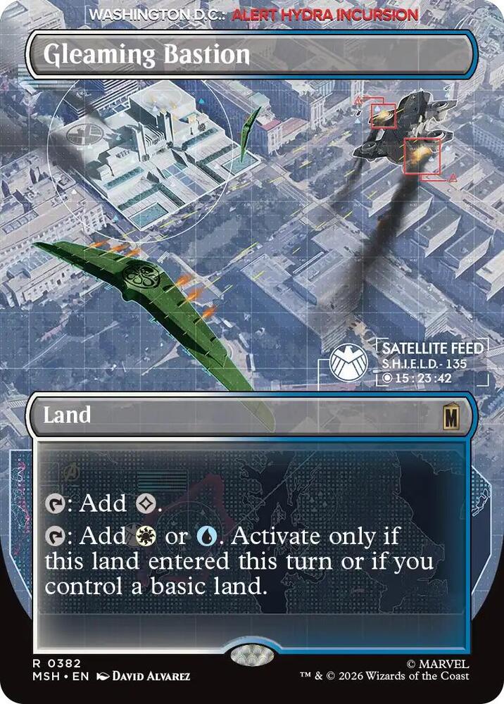 Gleaming Bastion 382 (Marvel Super Heroes)  - Borderless Foil | Good Games North
