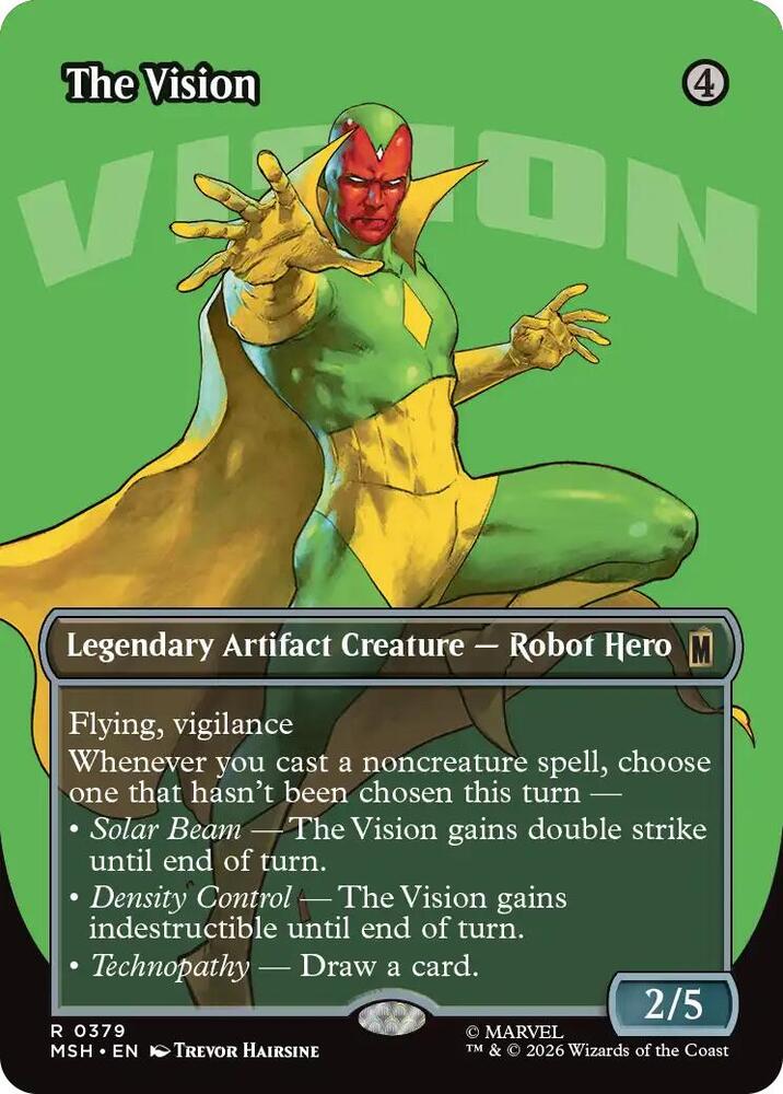The Vision 379 (Marvel Super Heroes)  - Borderless Foil | Good Games North