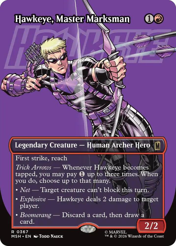 Hawkeye, Master Marksman 367 (Marvel Super Heroes)  - Borderless Foil | Good Games North