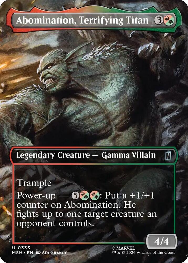 Abomination, Terrifying Titan 333 (Marvel Super Heroes)  - Borderless | Good Games North
