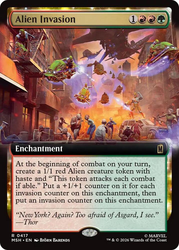 Alien Invasion 417 (Marvel Super Heroes)  - Extended Art Foil | Good Games North