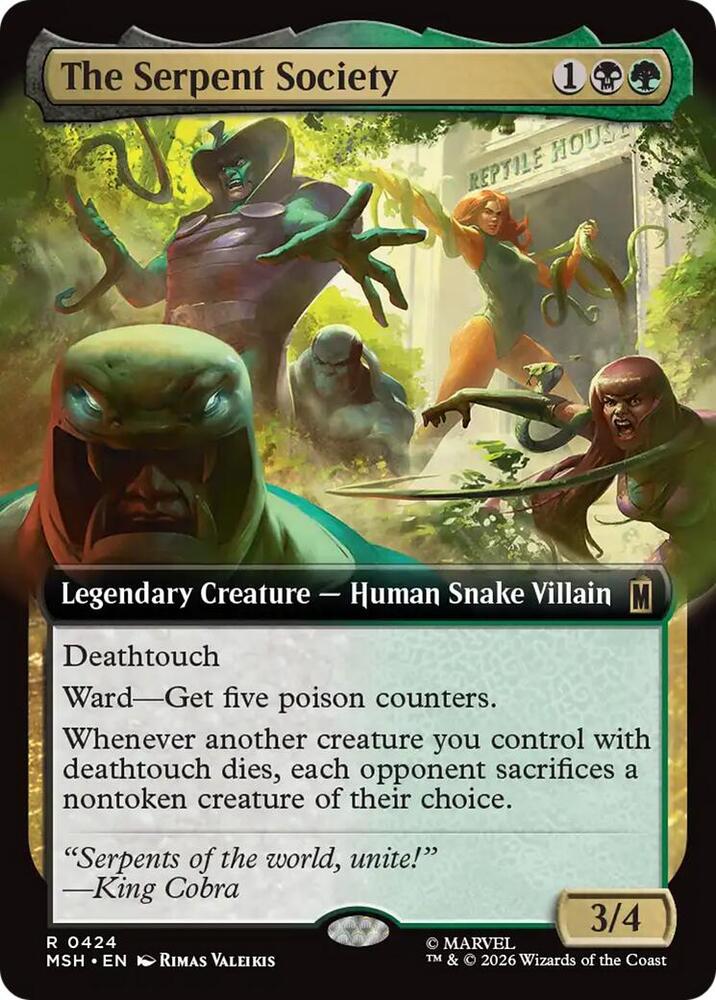 The Serpent Society 424 (Marvel Super Heroes)  - Extended Art Foil | Good Games North