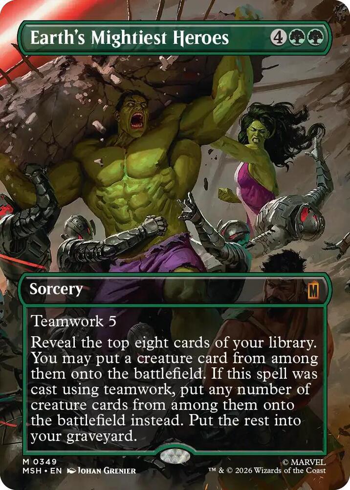 Earth's Mightiest Heroes 349 (Marvel Super Heroes)  - Borderless Foil | Good Games North