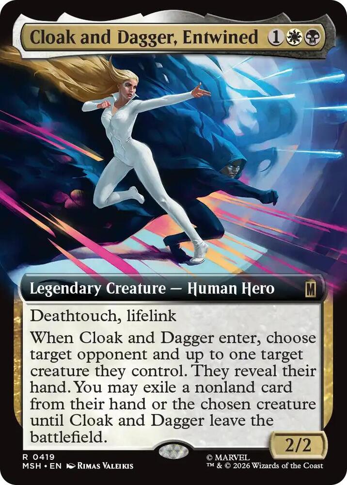 Cloak and Dagger, Entwined 419 (Marvel Super Heroes)  - Extended Art Foil | Good Games North