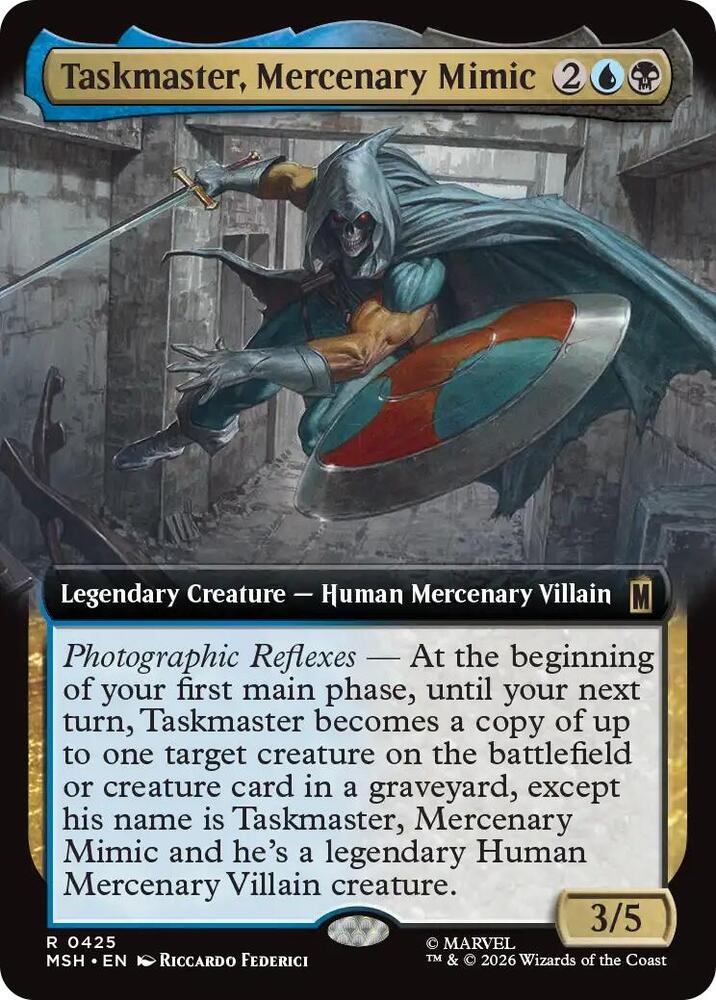 Taskmaster, Mercenary Mimic 425 (Marvel Super Heroes)  - Extended Art Foil | Good Games North